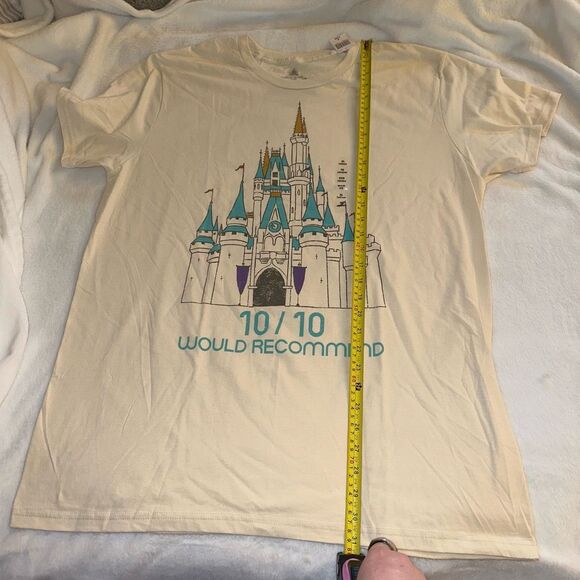 Disney Parks Unisex Beige 10/10 Recommend Castle Tee XL NWT - Picture 8 of 9